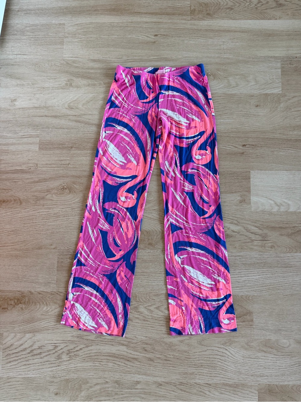 Lilly Pulitzer Pink & Blue Swirl Boot Cut Pants